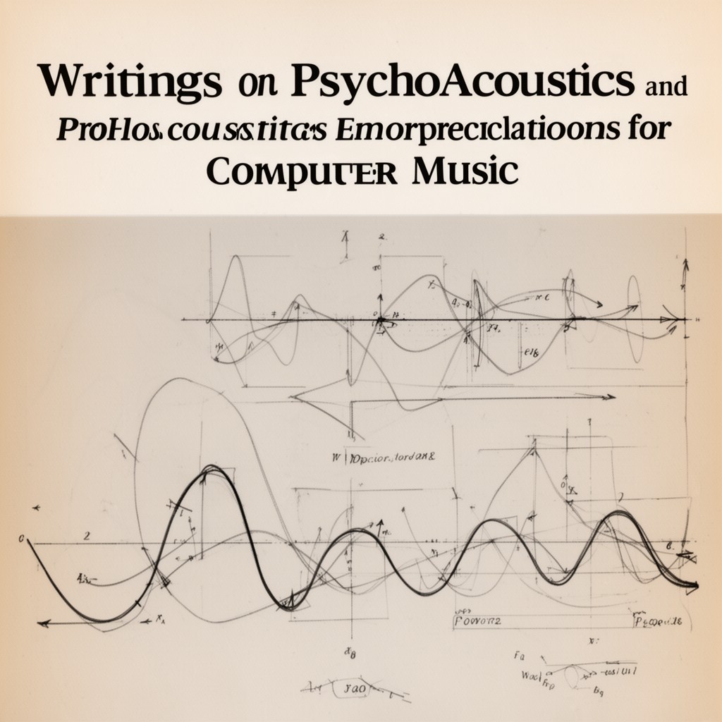 AI-generated illustration of Writings on psychoacoustics and computer music