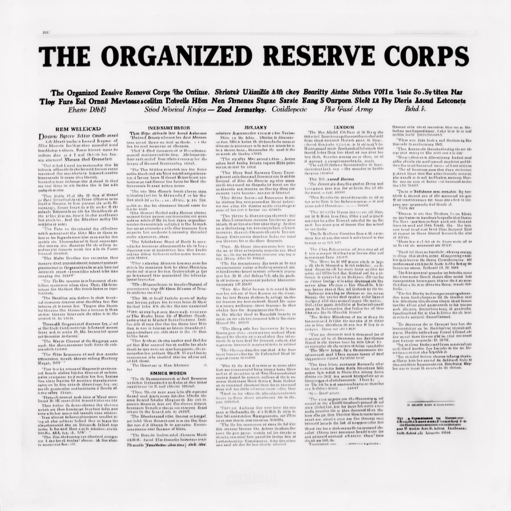 AI-generated illustration of Organized Reserve Corps