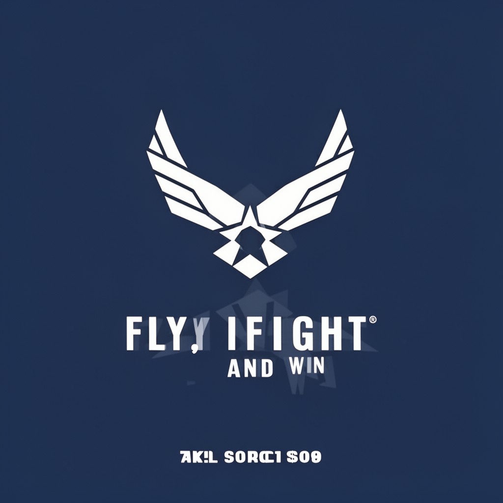 AI-generated illustration of Fly, Fight, and Win (Air Force-related motto)