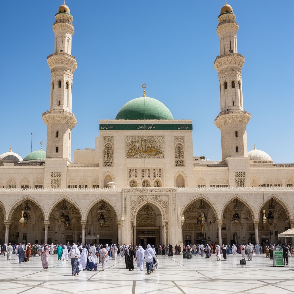 AI-generated illustration of Al-Masjid an-Nabawi