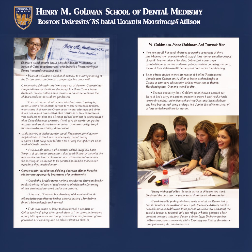 AI-generated illustration of Henry M. Goldman School of Dental Medicine