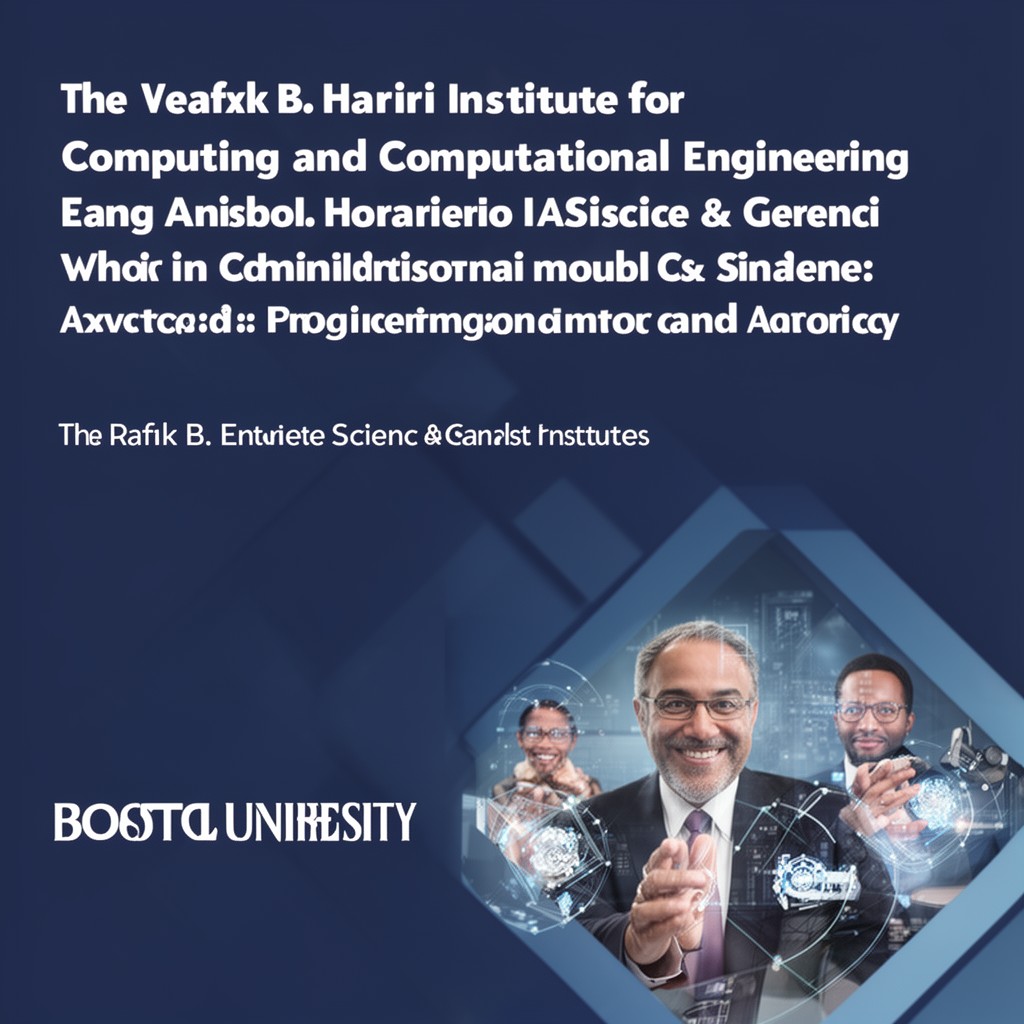 AI-generated illustration of Rafik B. Hariri Institute for Computing and Computational Science & Engineering