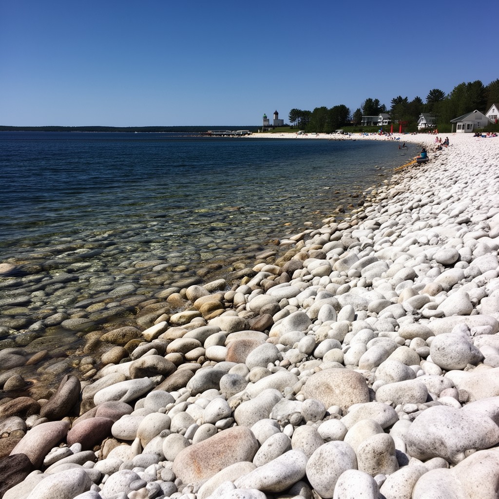 AI-generated illustration of Schoolhouse Beach