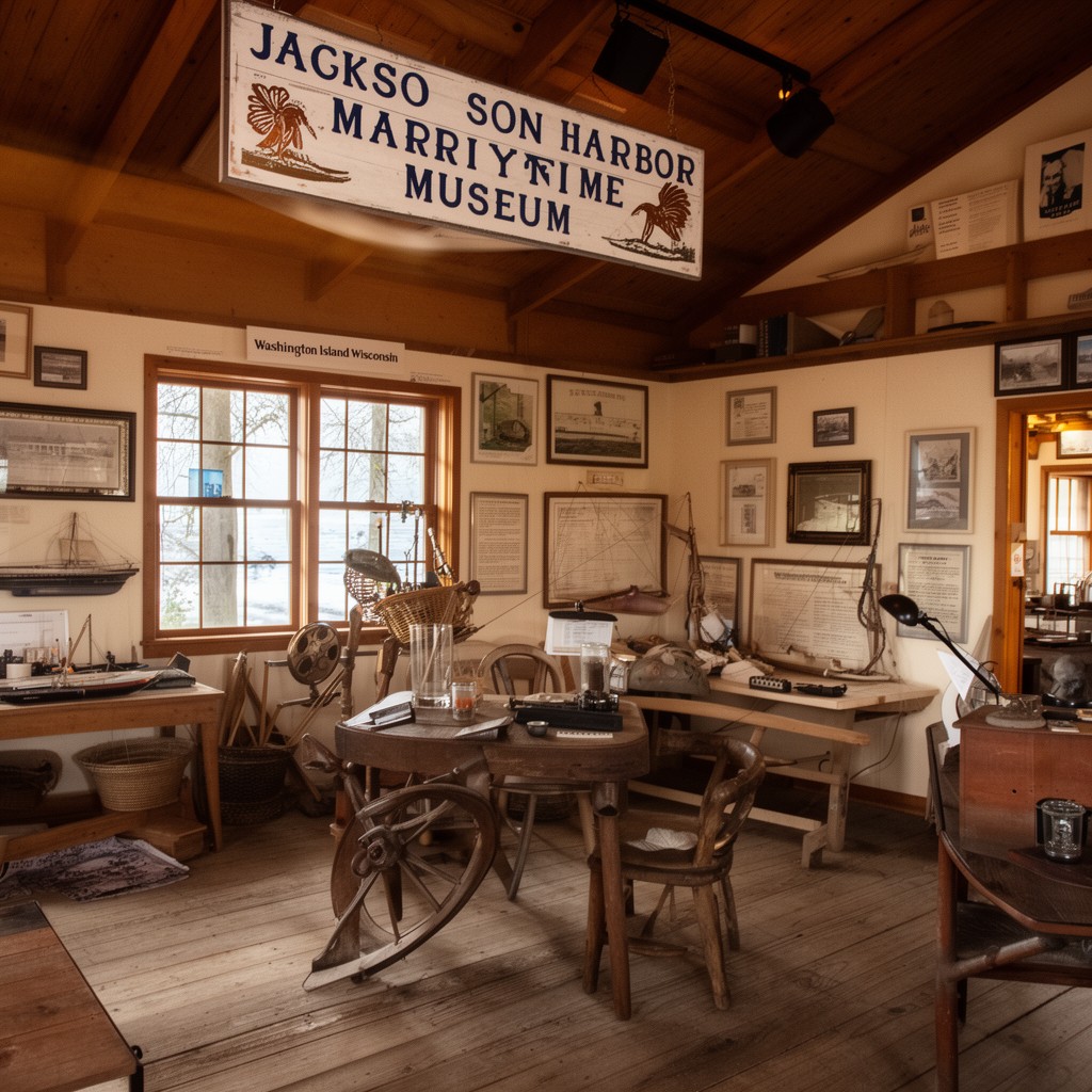 AI-generated illustration of Jackson Harbor Maritime Museum