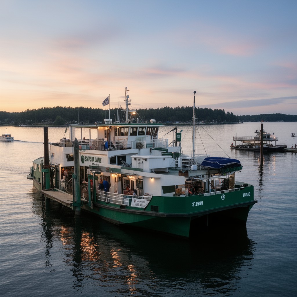 AI-generated illustration of Washington Island Ferry Line