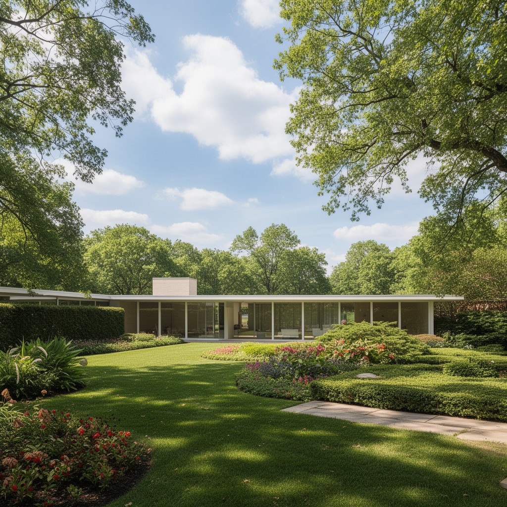 AI-generated illustration of Miller House and Garden