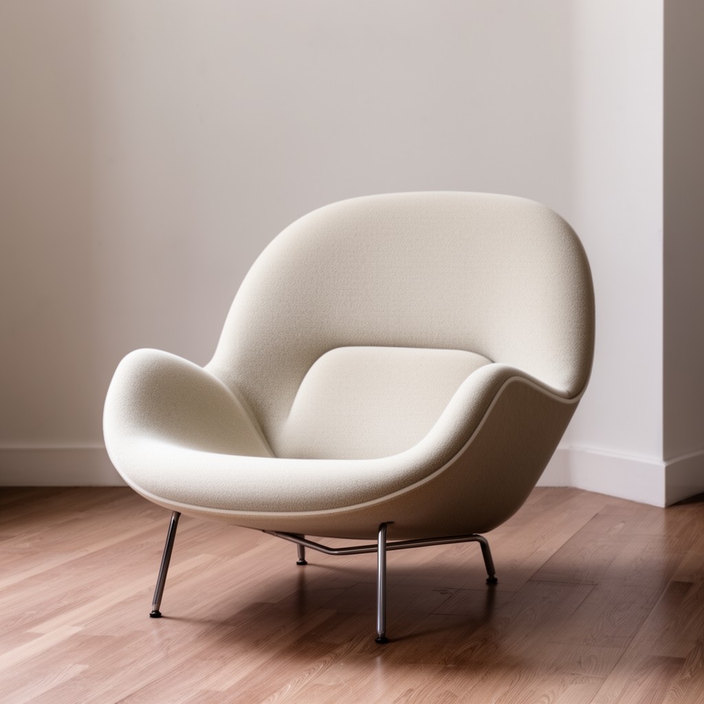 AI-generated illustration of Womb chair for Knoll