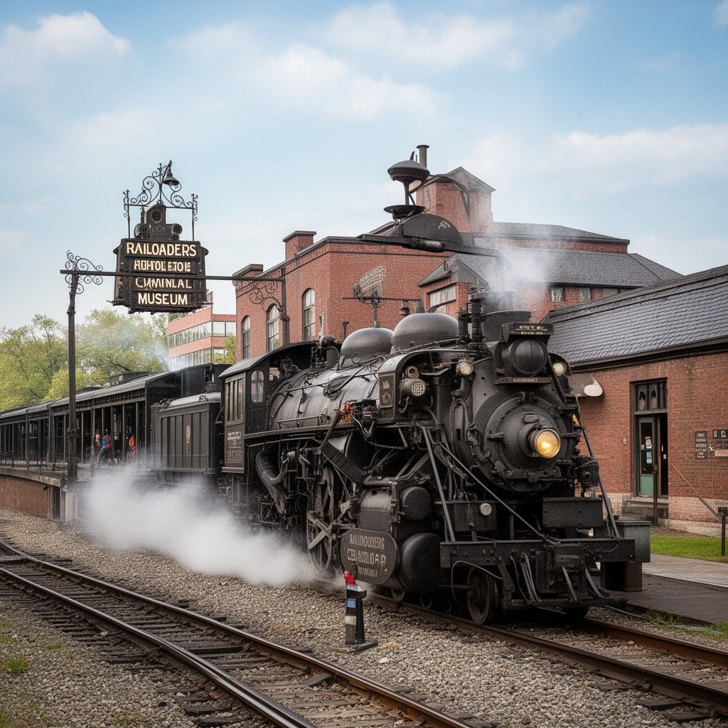 AI-generated illustration of Railroaders Memorial Museum, Altoona, Pennsylvania