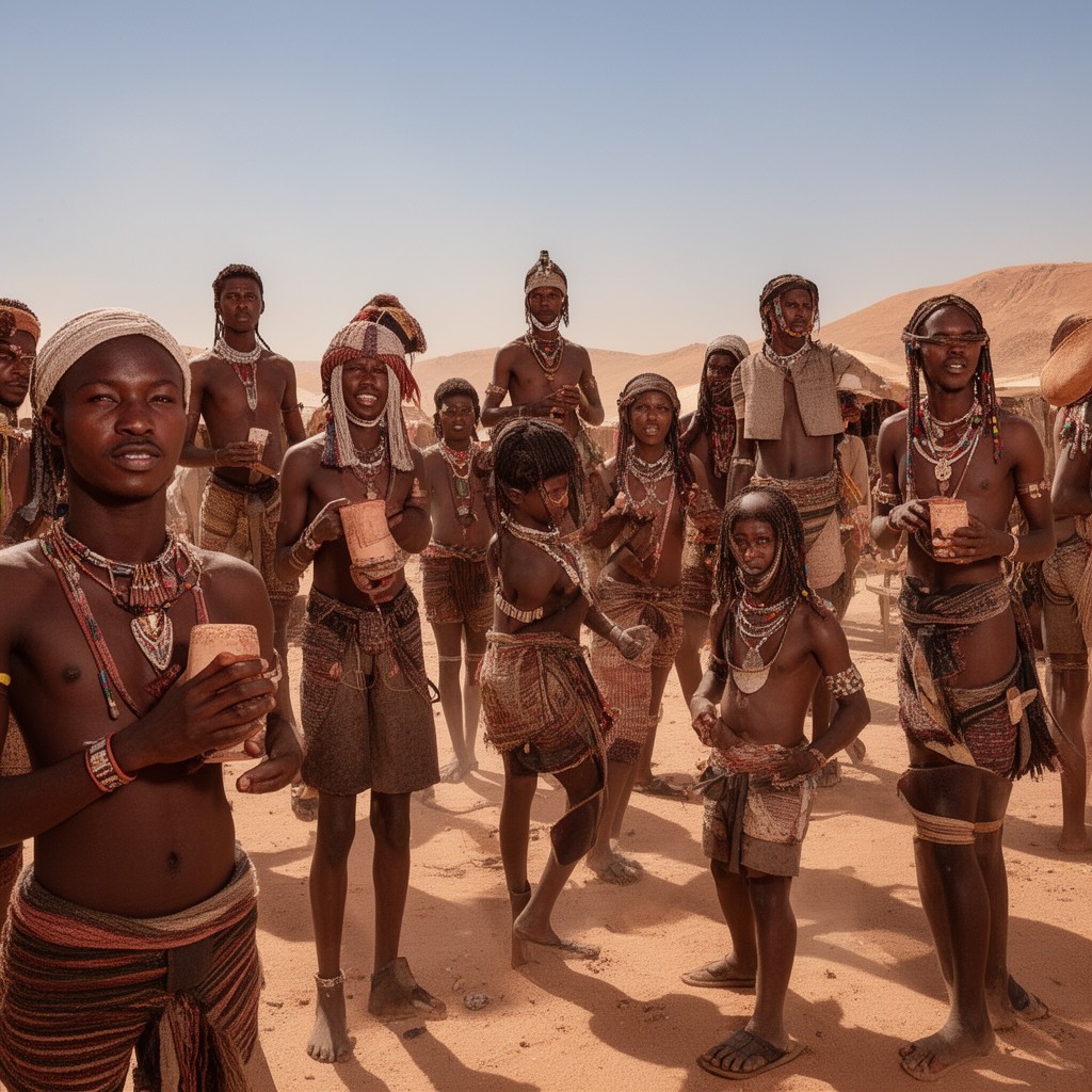 AI-generated illustration of Nubians