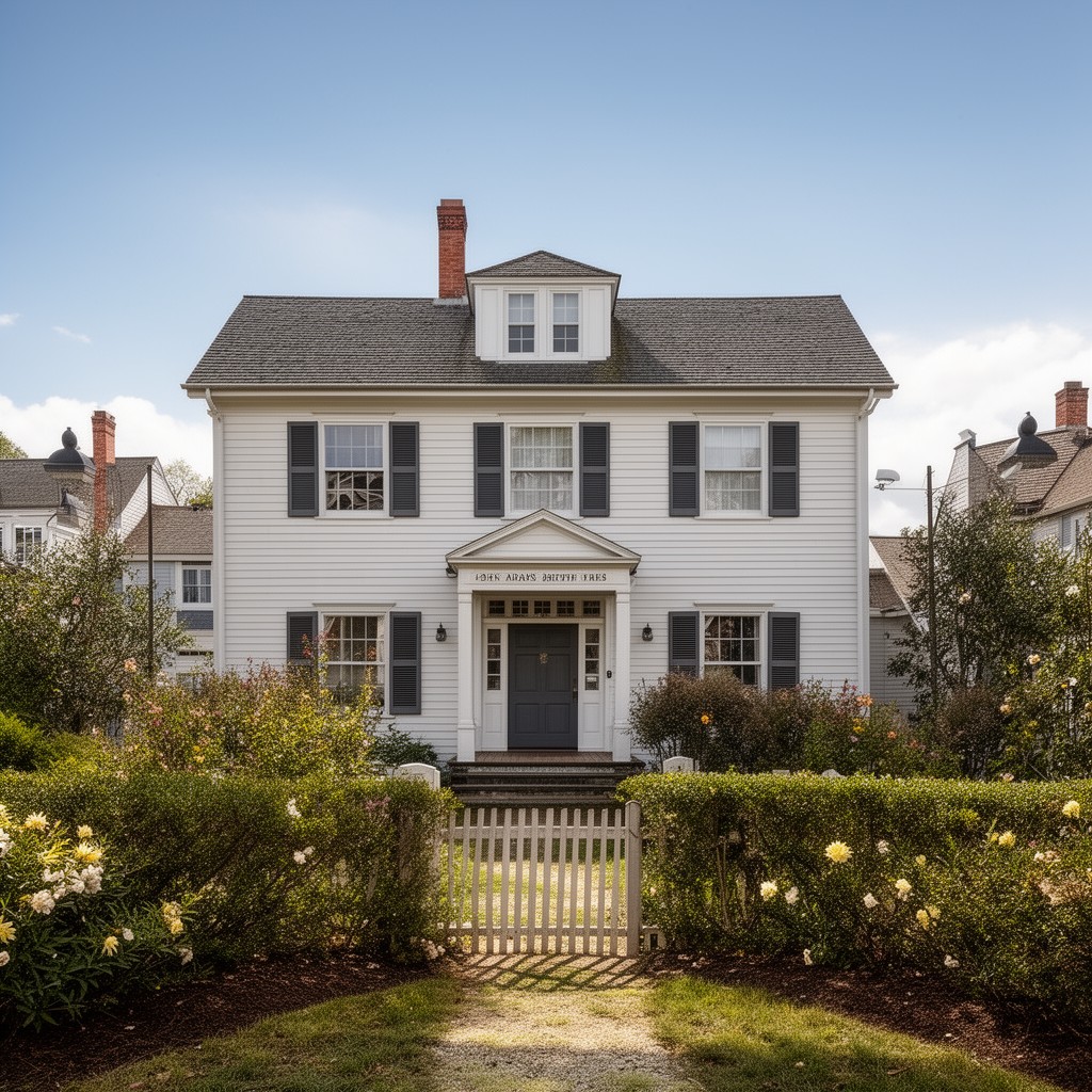 AI-generated illustration of John Adams Birthplace