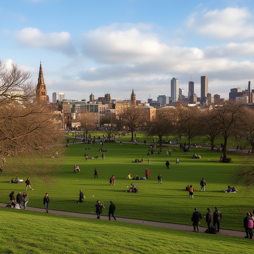 AI-generated illustration of Woodhouse Moor area of Leeds