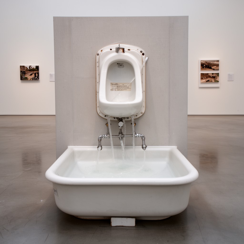AI-generated illustration of Fountain by Marcel Duchamp