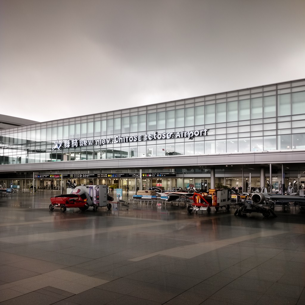 AI-generated illustration of New Chitose Airport