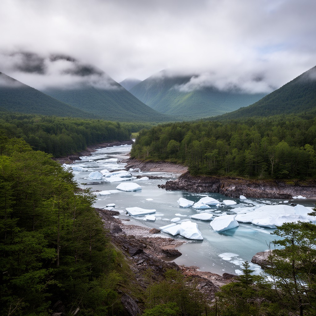 AI-generated illustration of Shiretoko National Park