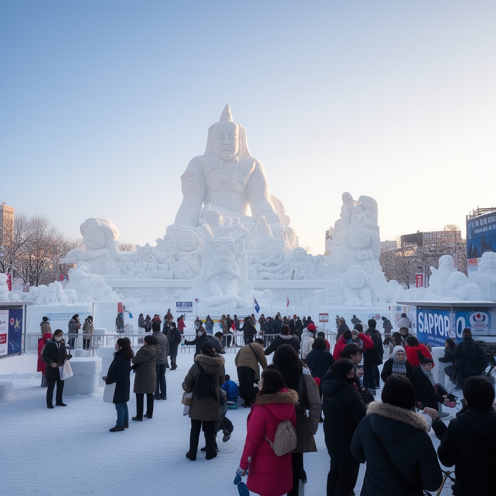 AI-generated illustration of Sapporo Snow Festival