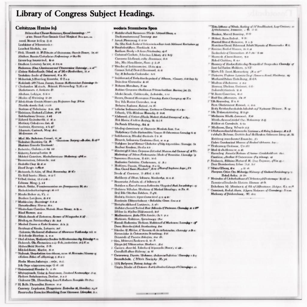 AI-generated illustration of Library of Congress Subject Headings