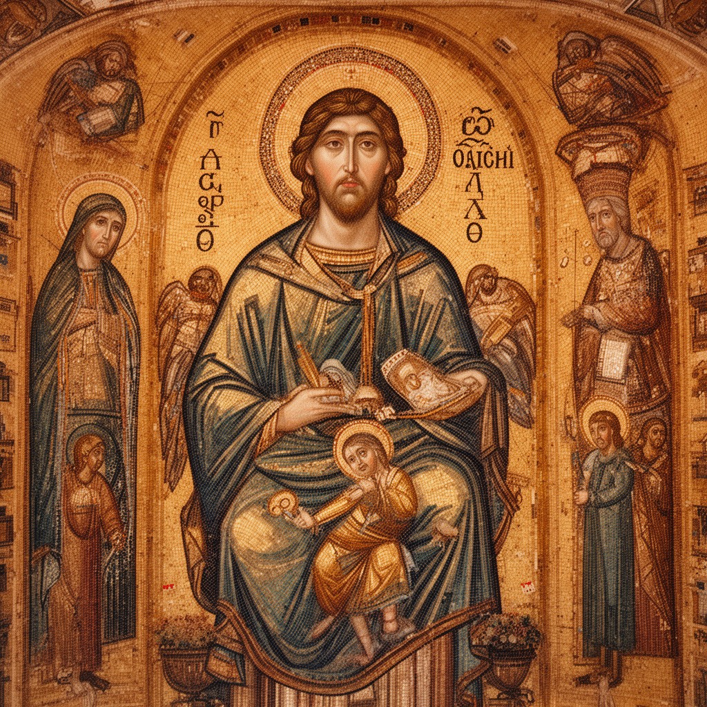 AI-generated illustration of Byzantine art