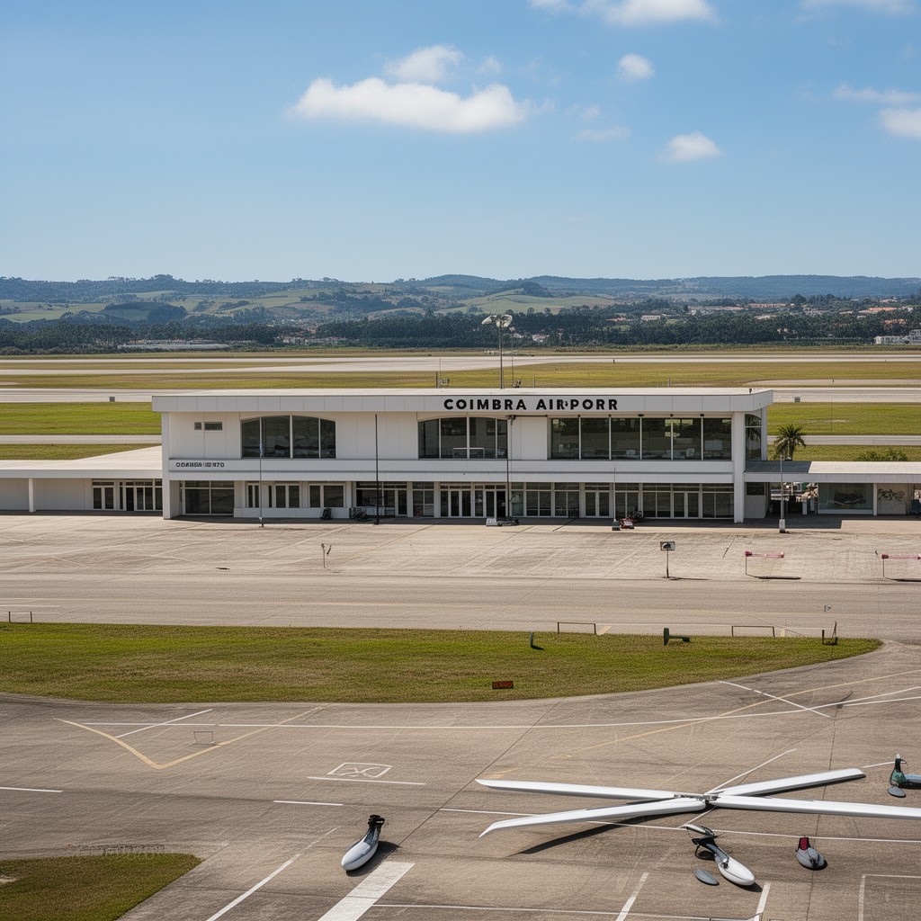 AI-generated illustration of Coimbra Airport (aerodrome)