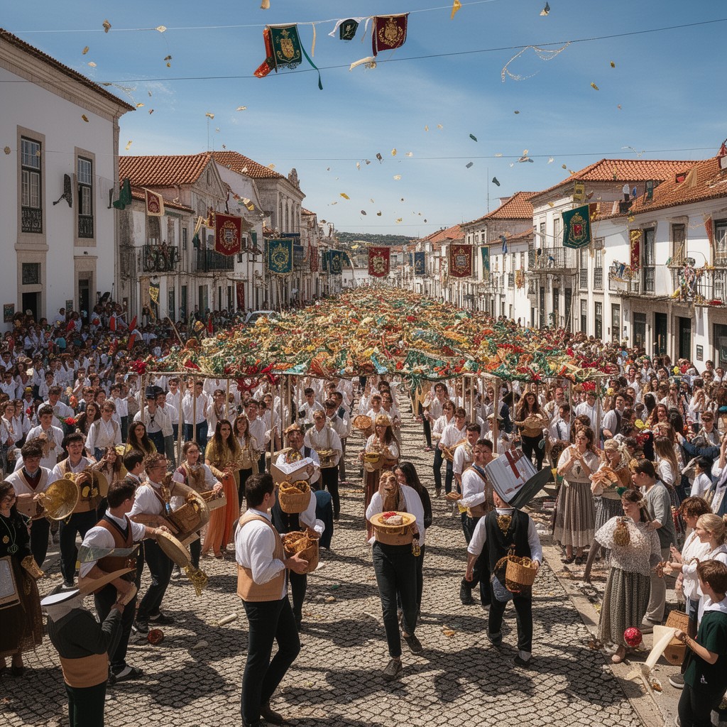 AI-generated illustration of Latada (student parade)