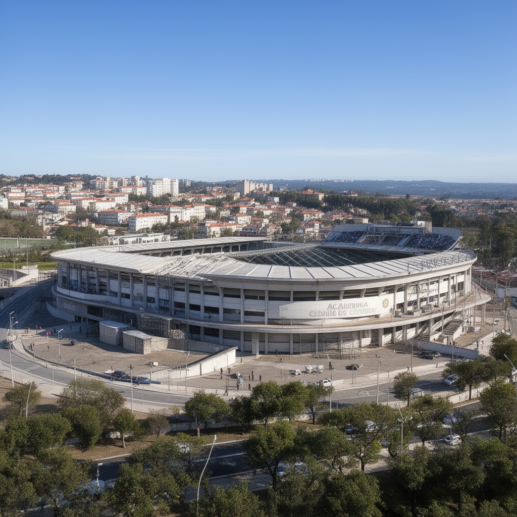 AI-generated illustration of Estádio Cidade de Coimbra