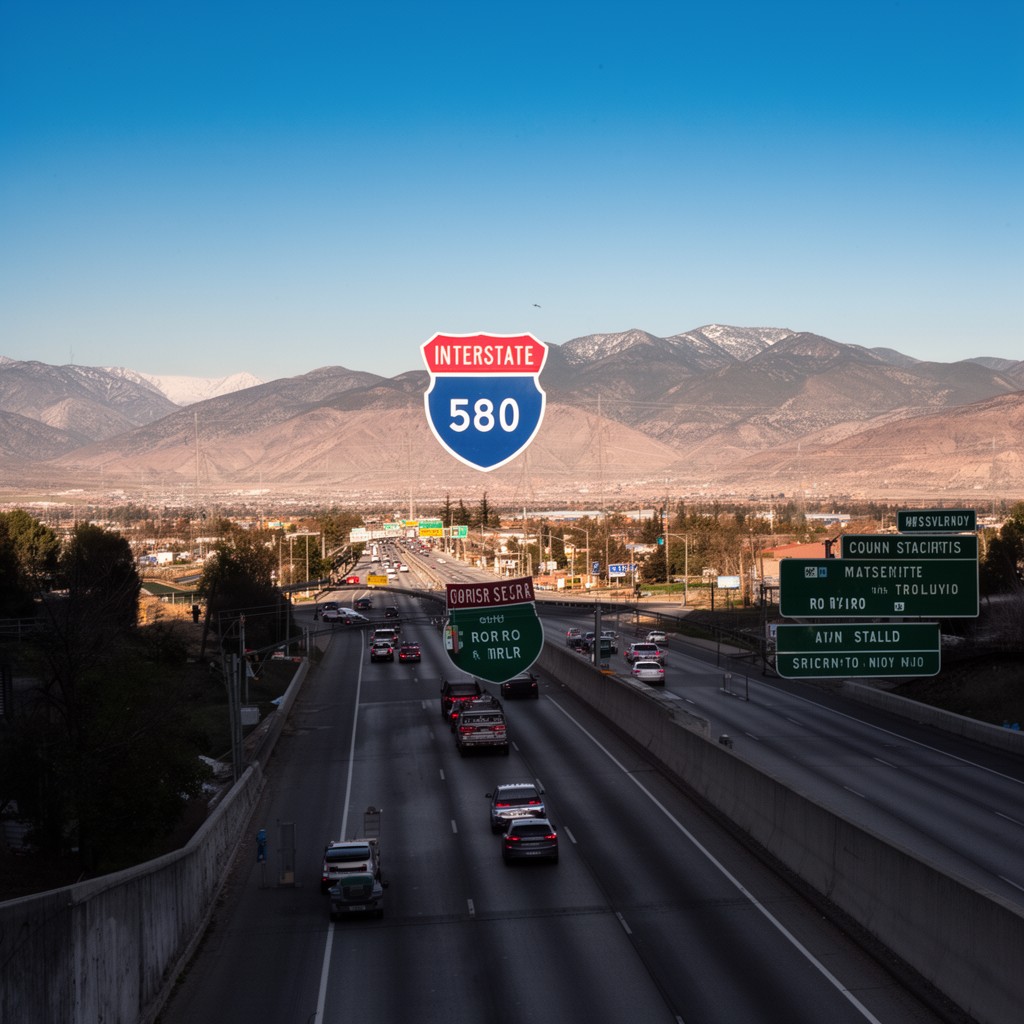 AI-generated illustration of Interstate 580