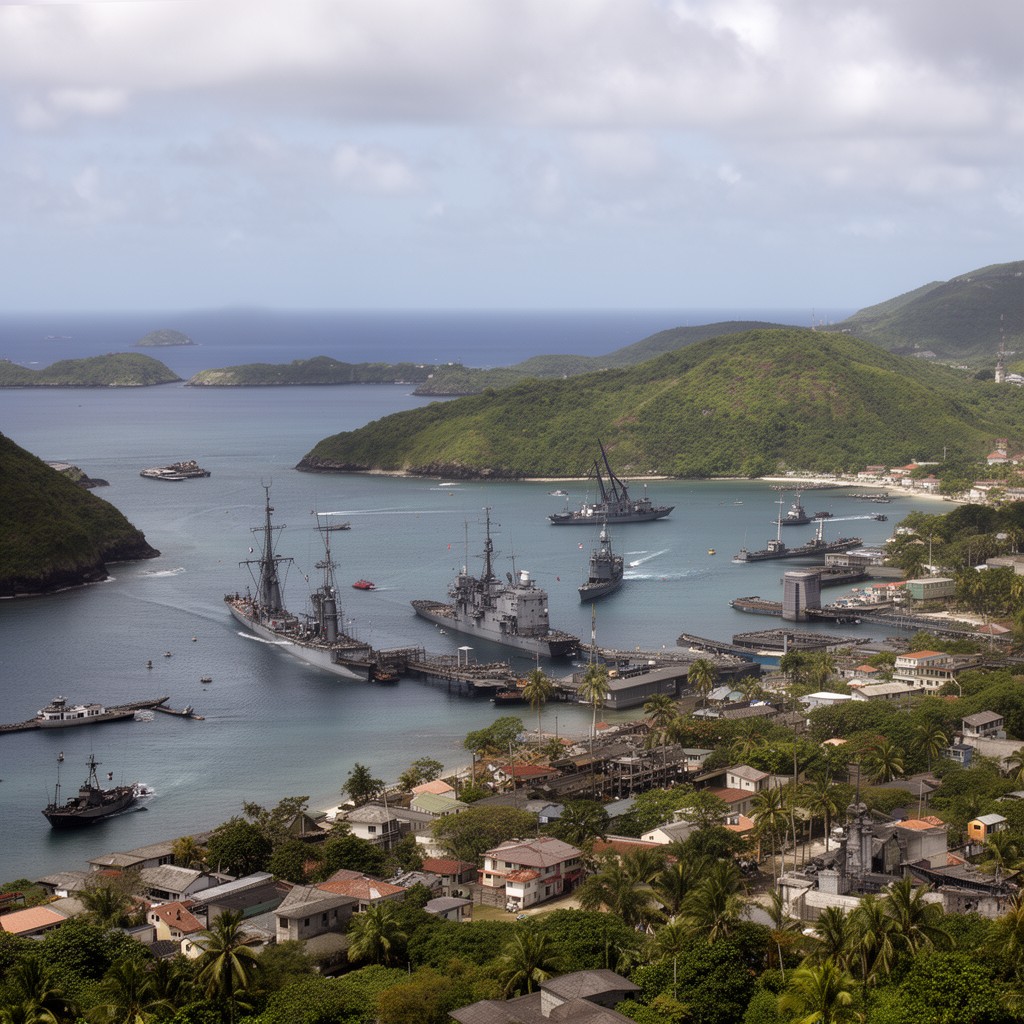 AI-generated illustration of Invasion of Guam