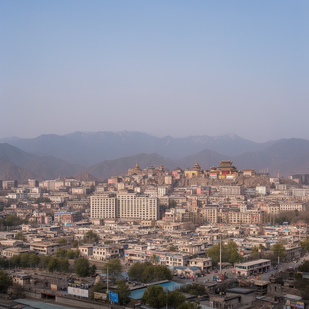 AI-generated illustration of Lanzhou