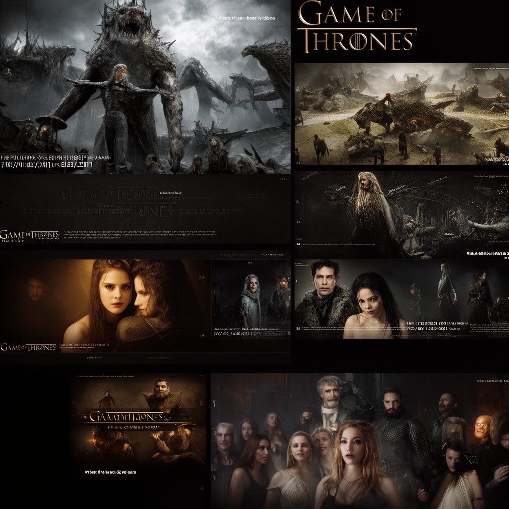 AI-generated illustration of Game of Thrones television episodes