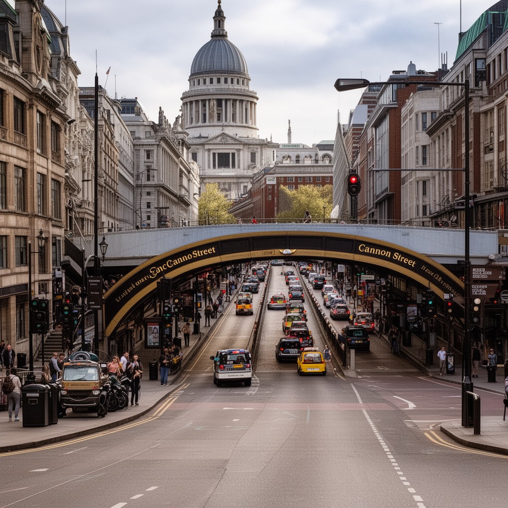 AI-generated illustration of Cannon Street