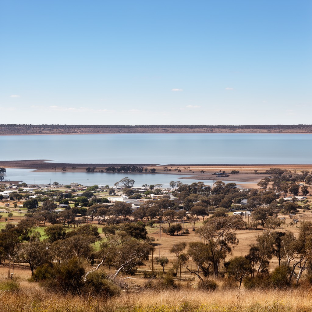AI-generated illustration of Lake Cargelligo