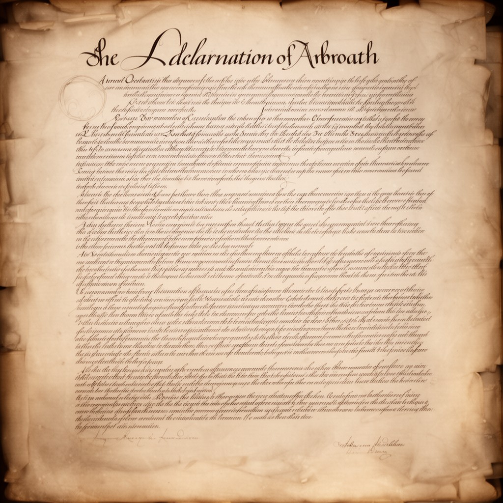 AI-generated illustration of Declaration of Arbroath