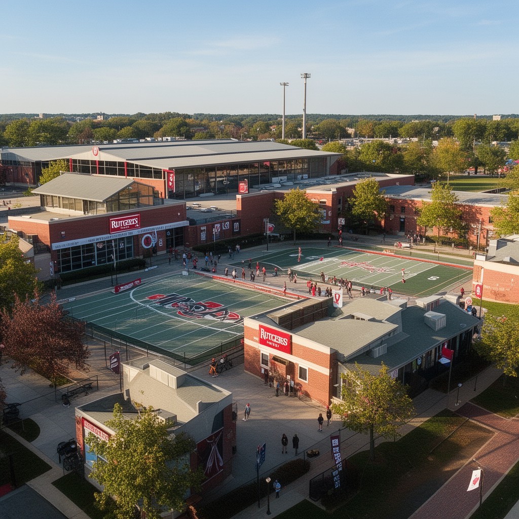 AI-generated illustration of Rutgers Athletics facilities