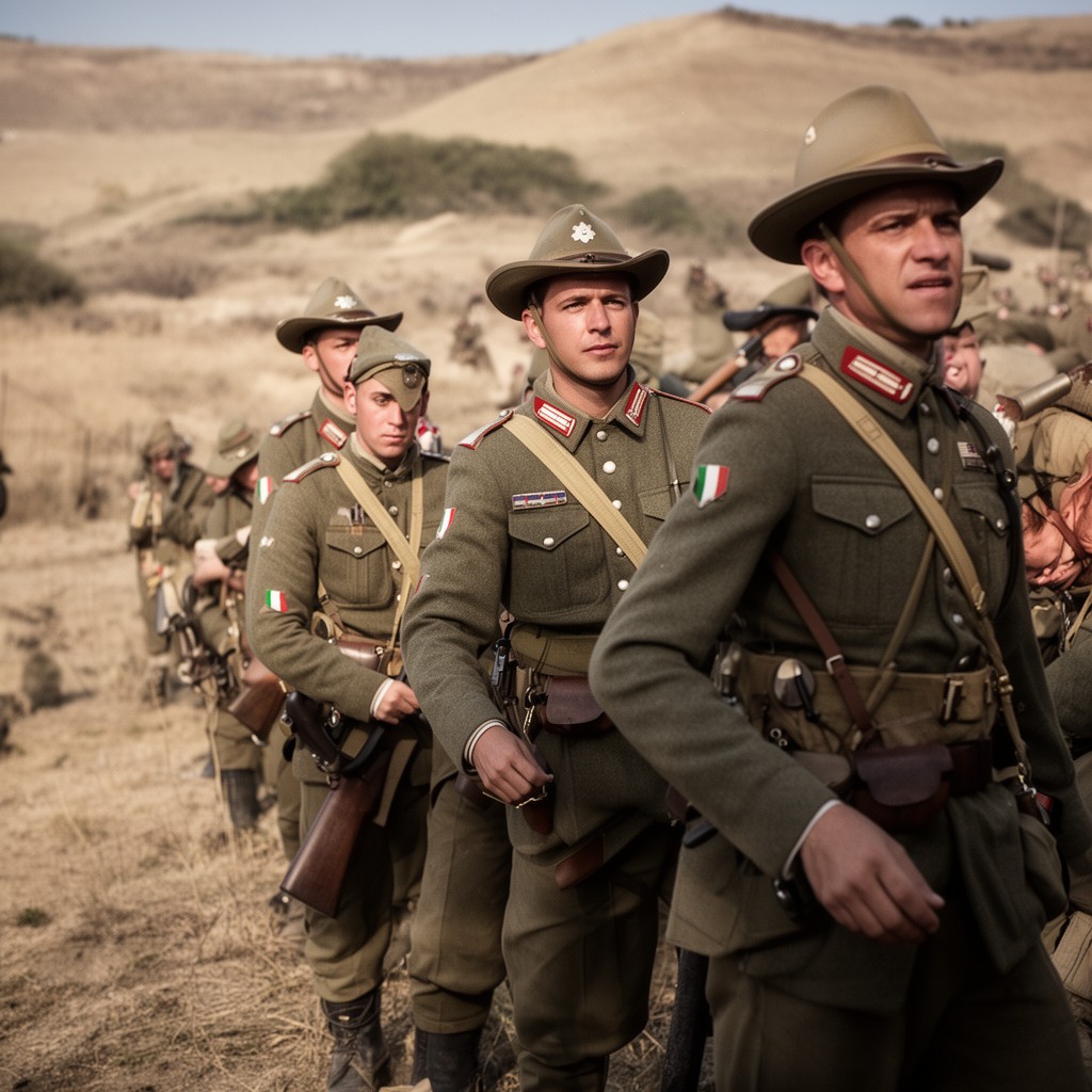 AI-generated illustration of Italian Co-Belligerent Army