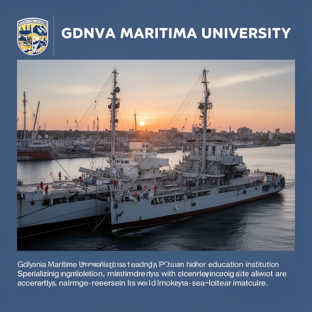 AI-generated illustration of Gdynia Maritime University