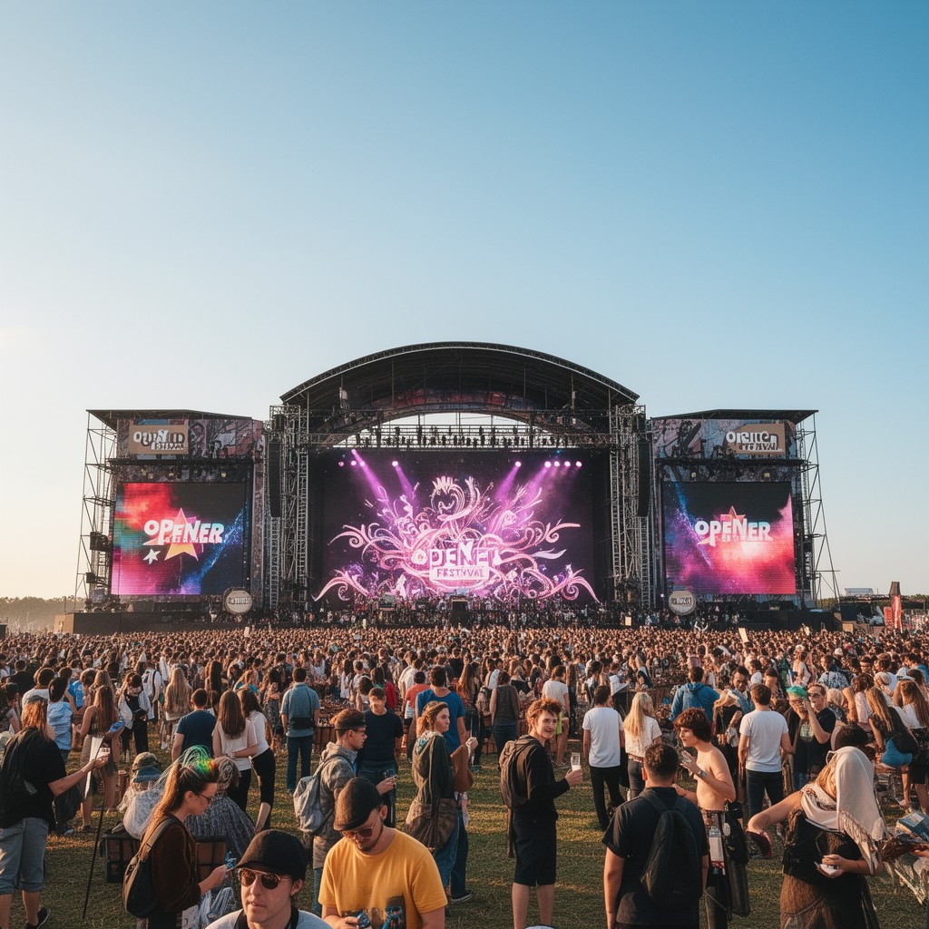 AI-generated illustration of Open'er Festival
