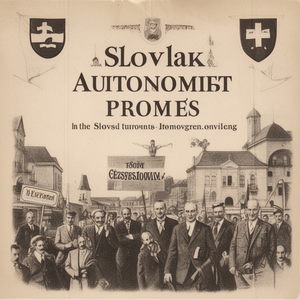 AI-generated illustration of Slovak autonomist movement