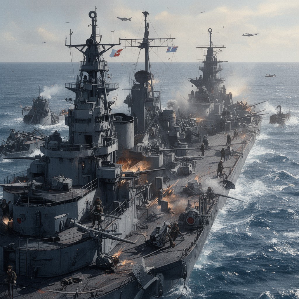 AI-generated illustration of Battle of Cape Spartivento