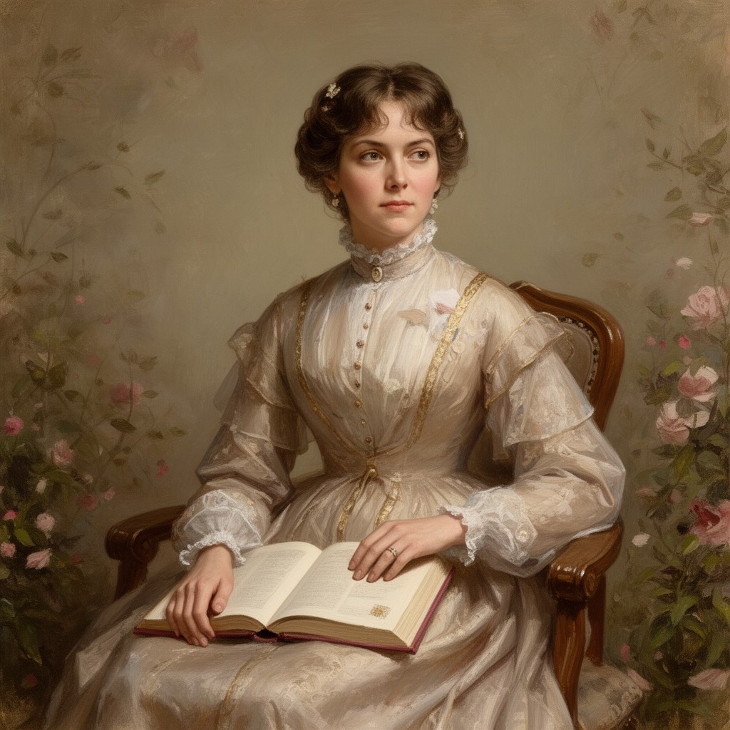 AI-generated illustration of Frances Hodgson Burnett