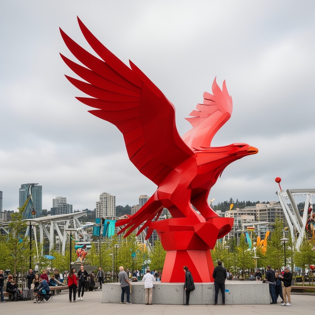 AI-generated illustration of Alexander Calder’s The Eagle (at Olympic Sculpture Park)