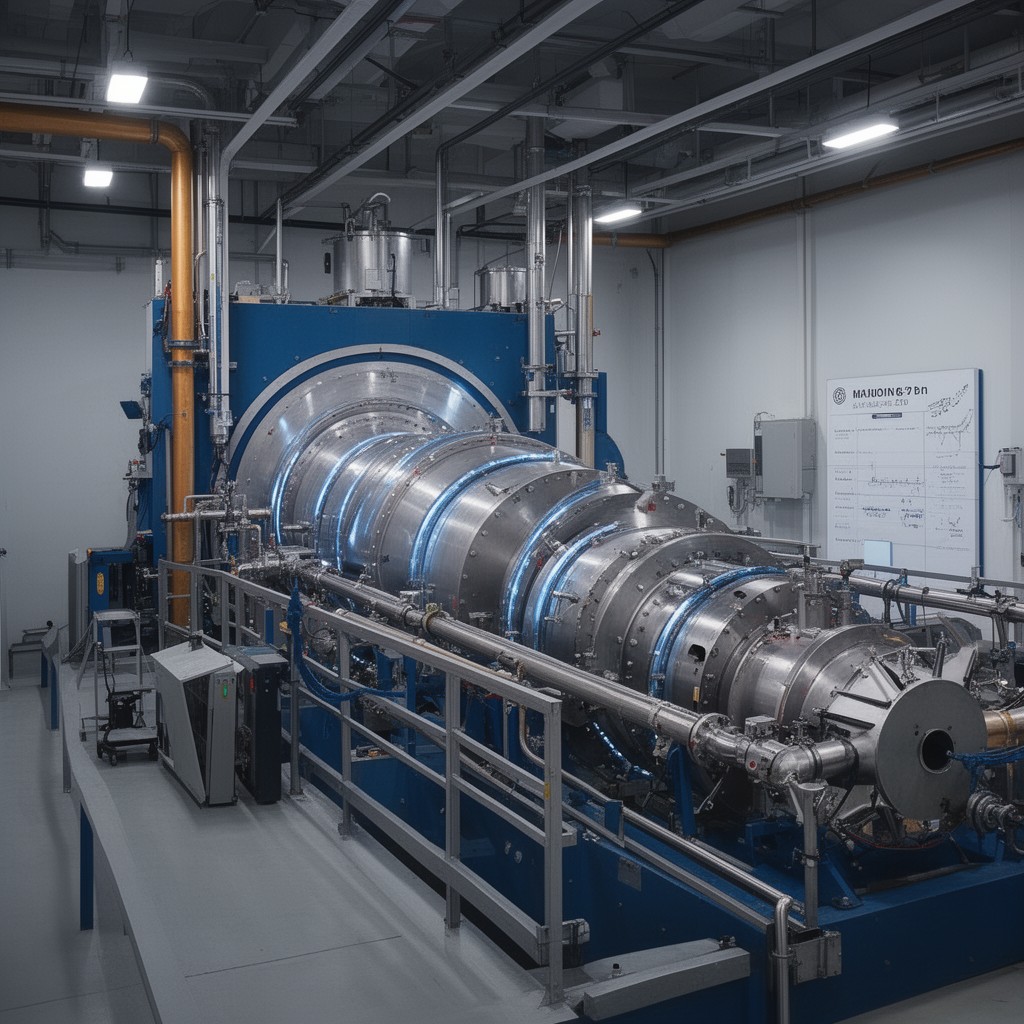 AI-generated illustration of Muon g-2 experiment