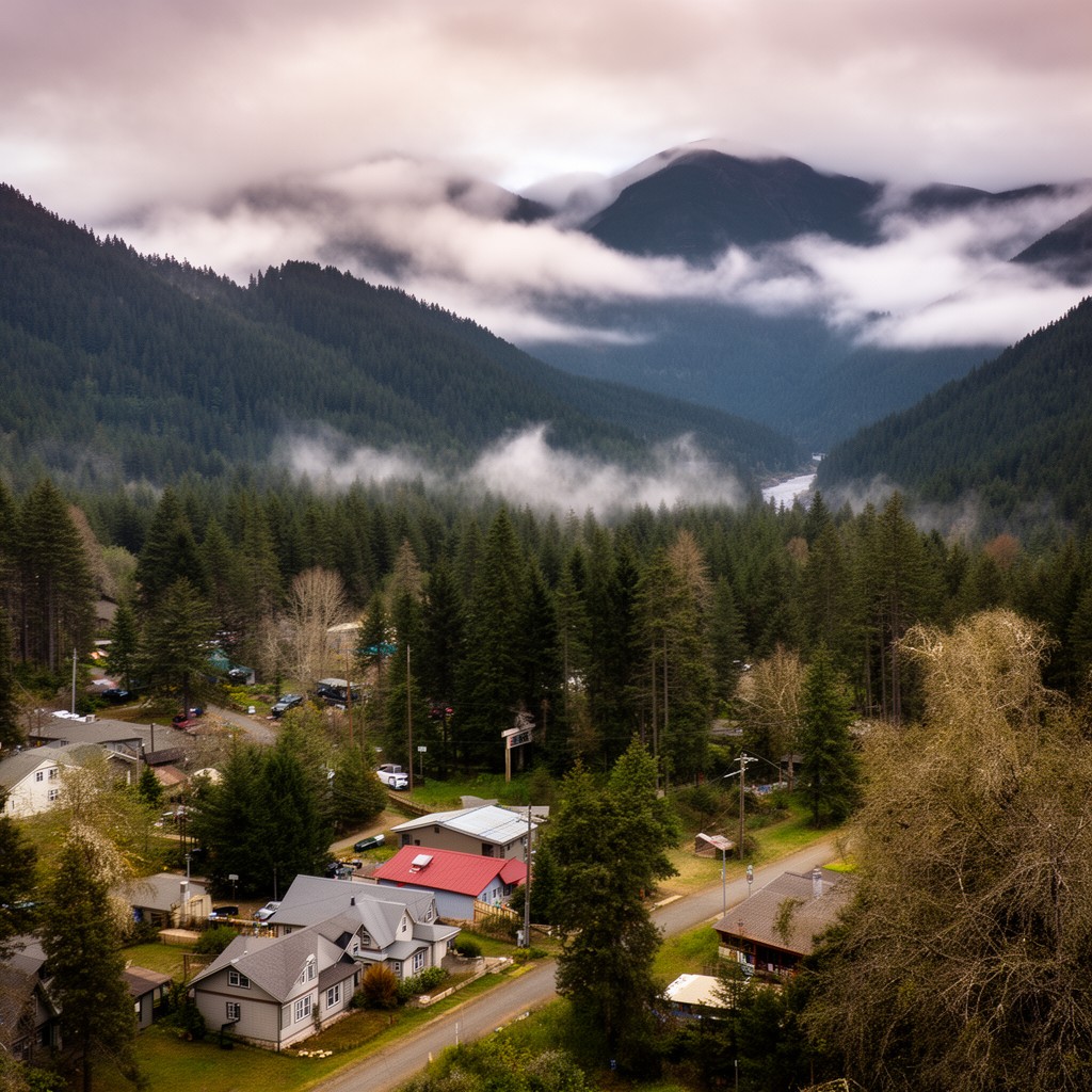 AI-generated illustration of Alsea, Oregon