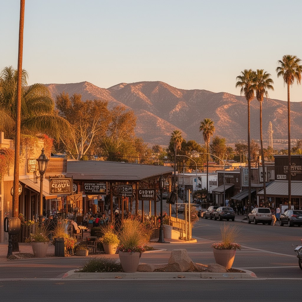 AI-generated illustration of Clovis, California