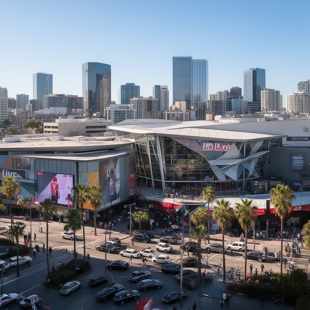 AI-generated illustration of L.A. Live