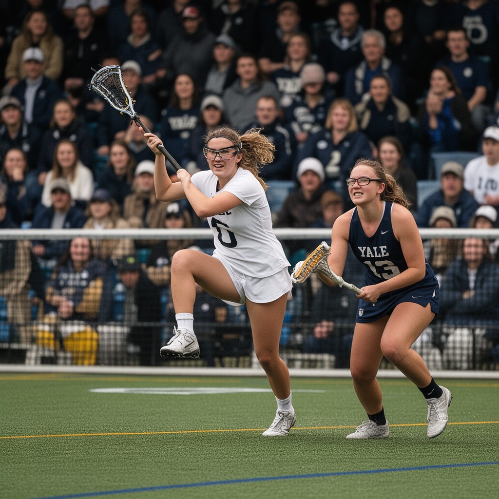 AI-generated illustration of Yale Bulldogs women’s lacrosse