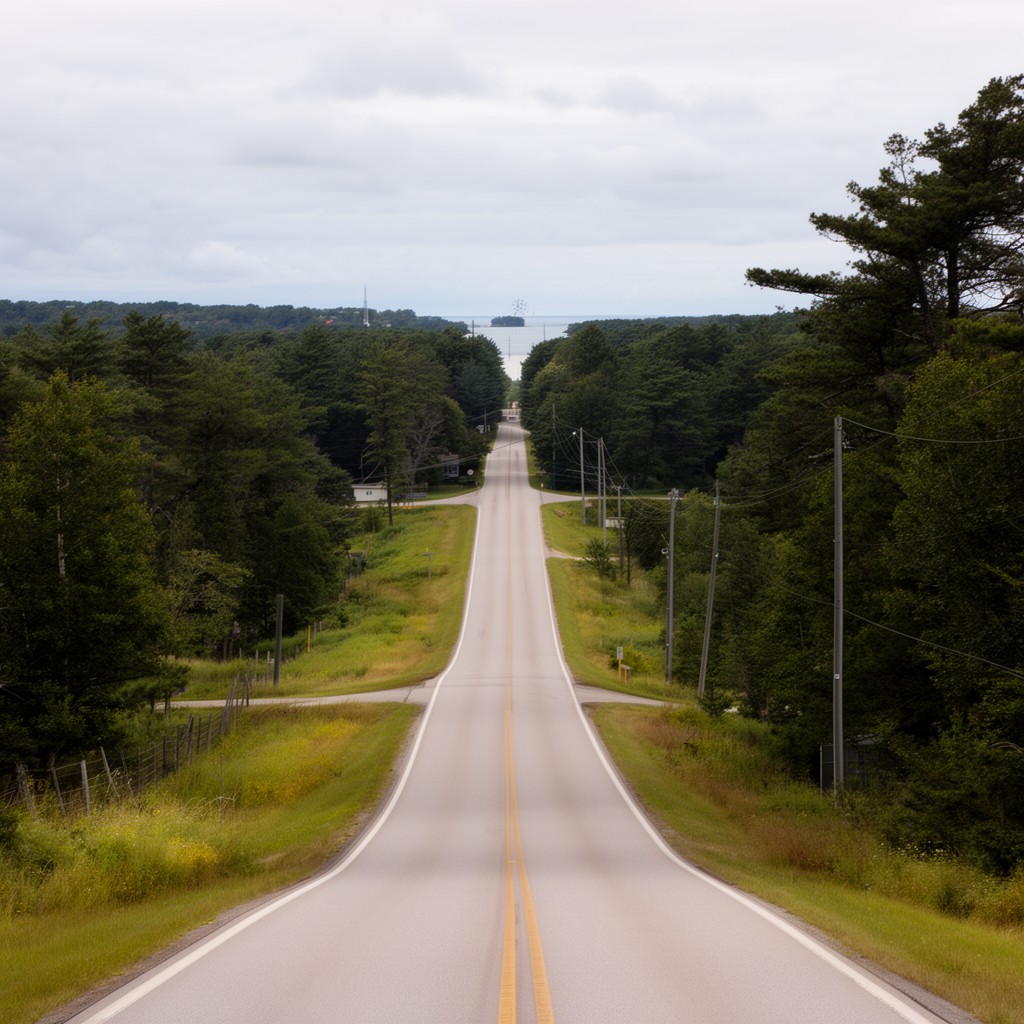 AI-generated illustration of County Highway ZZ