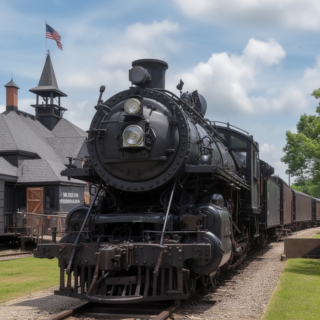 AI-generated illustration of Railroad Museum of Pennsylvania, Strasburg, Pennsylvania
