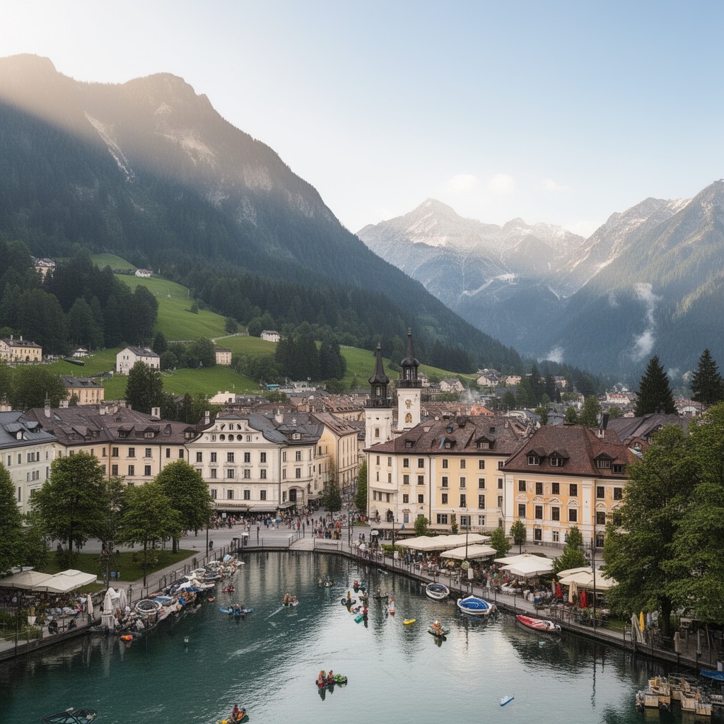AI-generated illustration of Bad Ischl, Austria