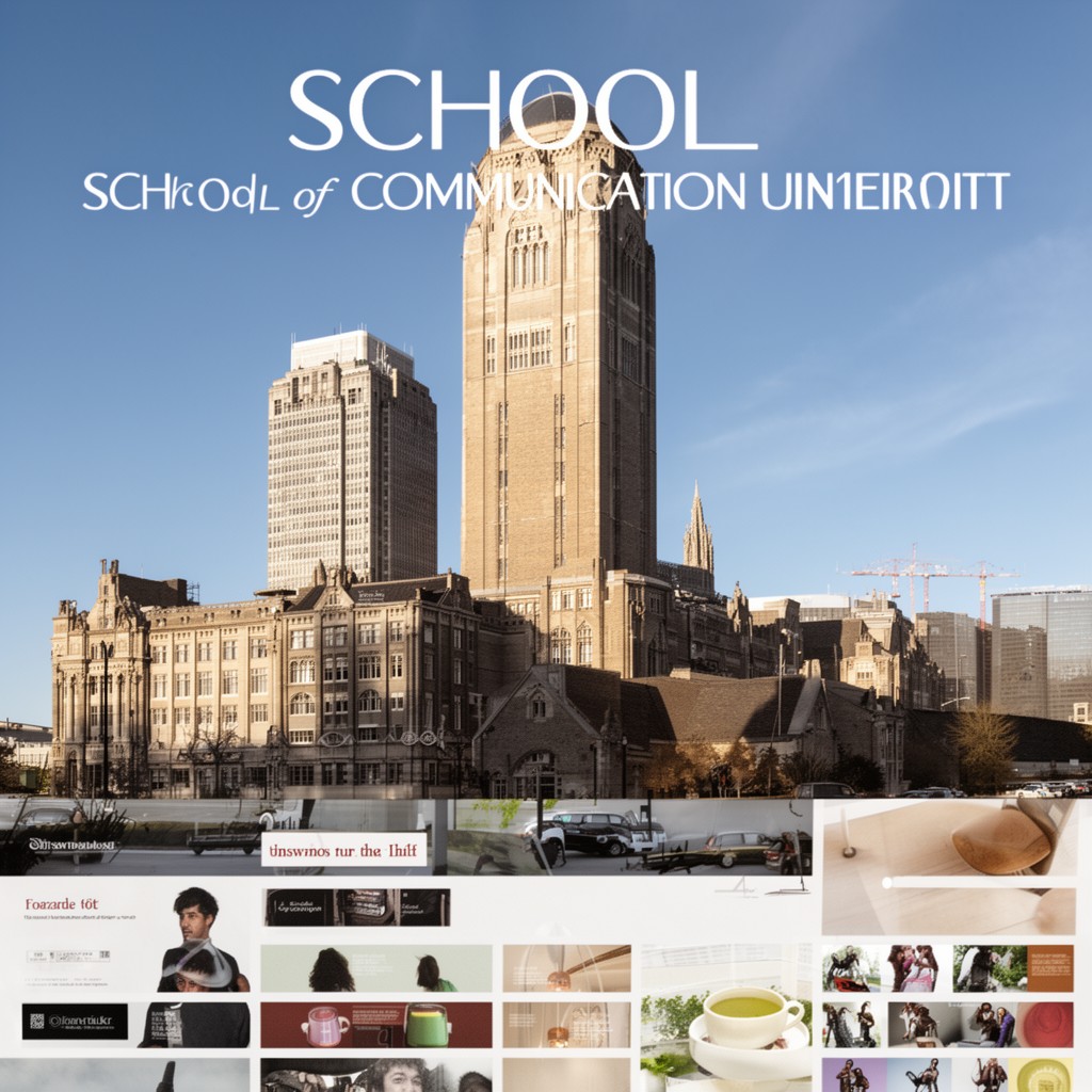 AI-generated illustration of School of Communication