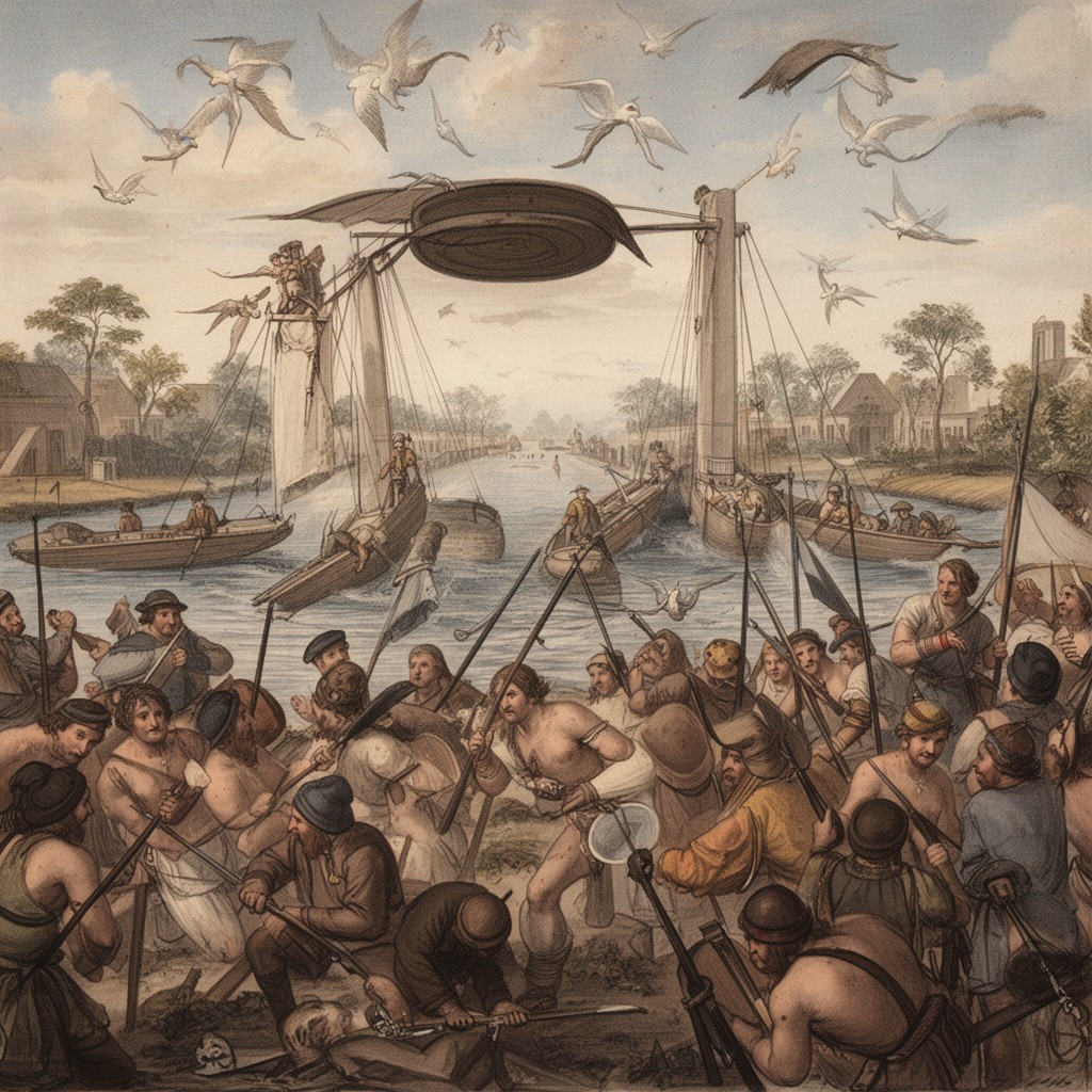 AI-generated illustration of Batavian people