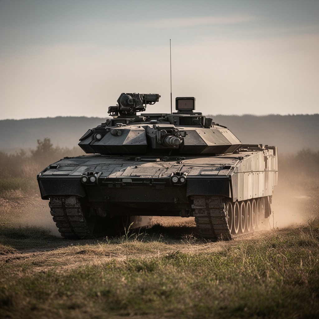 AI-generated illustration of Leopard 2 main battle tank